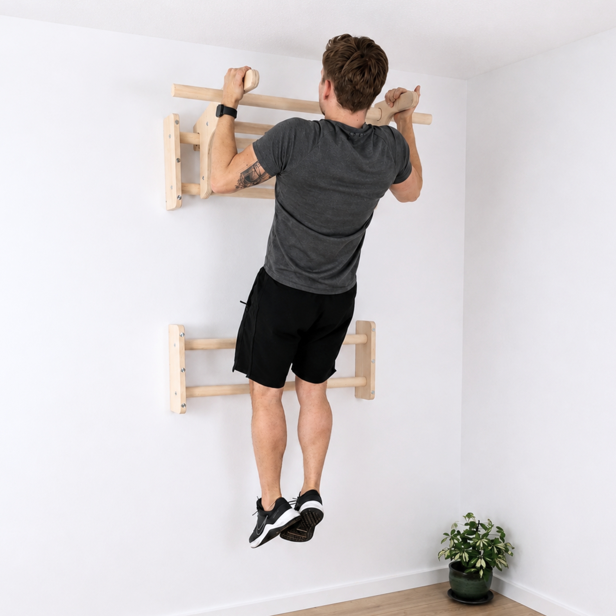 Mini Stall Bar with Pull-Up & Dip Station - Image 2